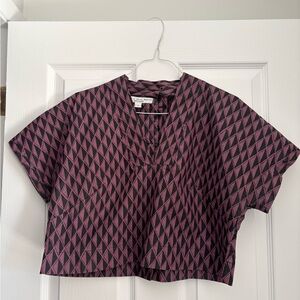 Geometric Patterned Women's Top